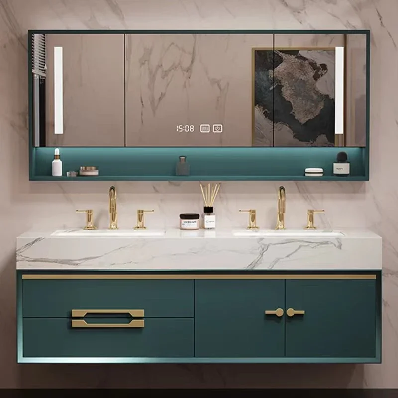 Armadietto multiuso Armadi aperti Stoccaggio chiuso WC Cucina Bagno Salvaspazio Doppio lavabo Mobili Cassetto Colonna