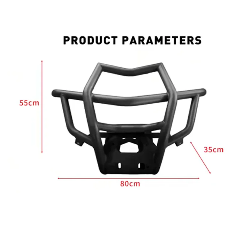 UTV Iron Front Bumper For Cam-am Maverick X3 MAX 2017-2026 Pre Runner Guard Protctor Black Bar Aluminum Plate Screw Accessories