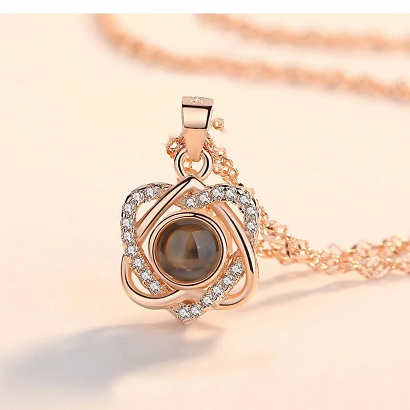 

Projection Pendant Heart-Shaped Custom Photo Holiday Gift for Friends has Commemorative Significance.