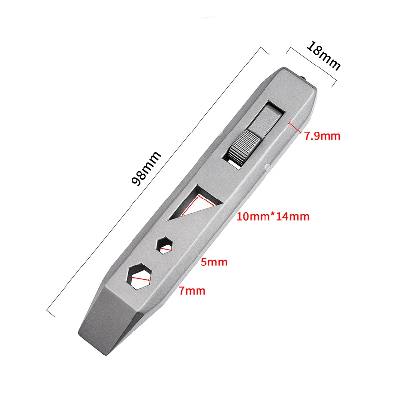 Titanium Alloy Crowbar, Portable Screwdriver & Bottle Opener: Suitable for Outdoor/EDC Multi-Function Tools