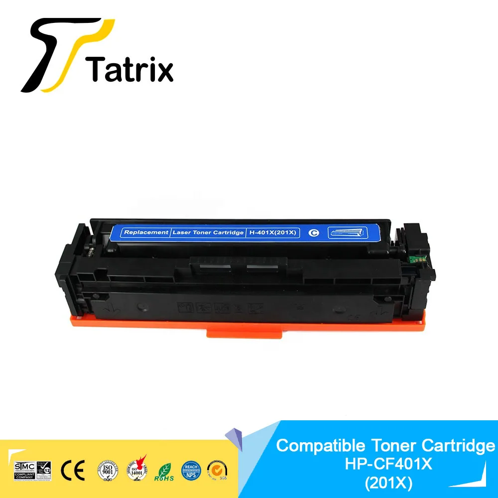 Imagem -03 - Cartucho Compatível Premium Cf400x Cf401x Cf402x Cf403x 201x do Toner da Cor do Laser de Tatrix para hp M252dn 252n Mfp M277dw 277n M274n