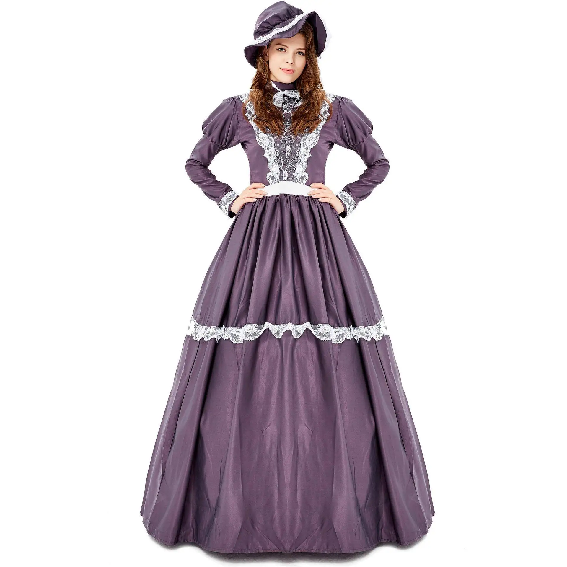 

Halloween Maid Costume Court Lady Long Dress Princess Suit Manageress Outfit Farmwear Elegant Women's Traditional Ethnic Wear