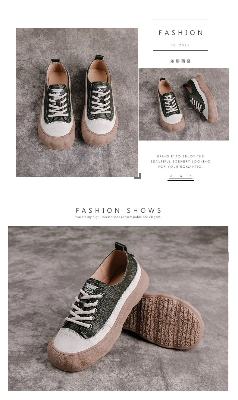 Neue bequeme Schuhe aus echtem Rindsleder, Damen-Freizeitsneaker, farblich abgesetzte Schnürschuhe, Damen-Mokassins, Outdoor-Wanderschuhe, Größe 42 – Detail 20