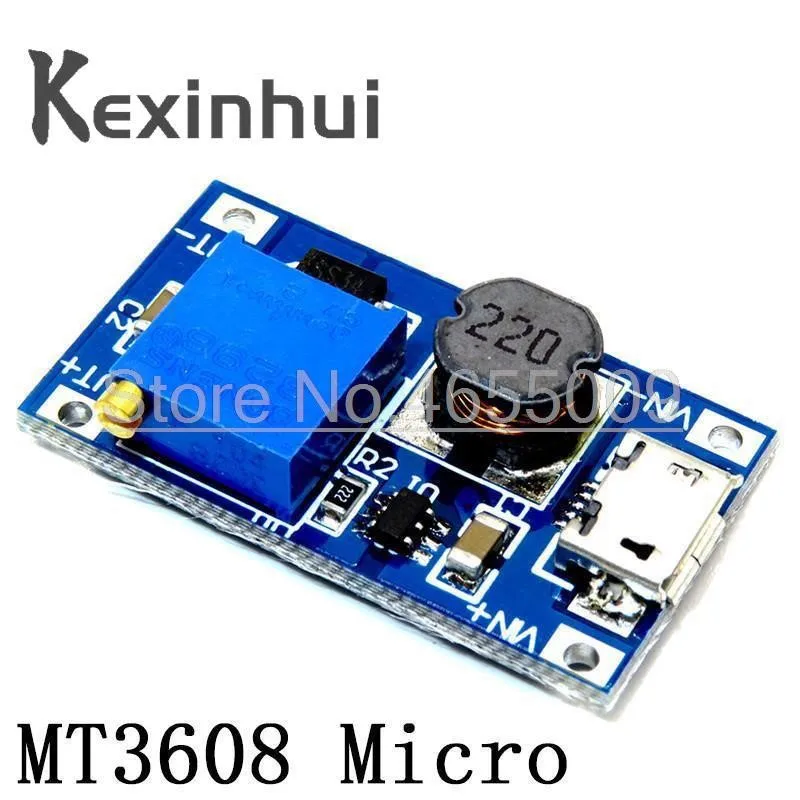 Micro USB 5V 1A 18650 TP4056 Lithium Battery Charger Module Charging Board With Protection + MT3608 2A DC-DC Step Up Converter