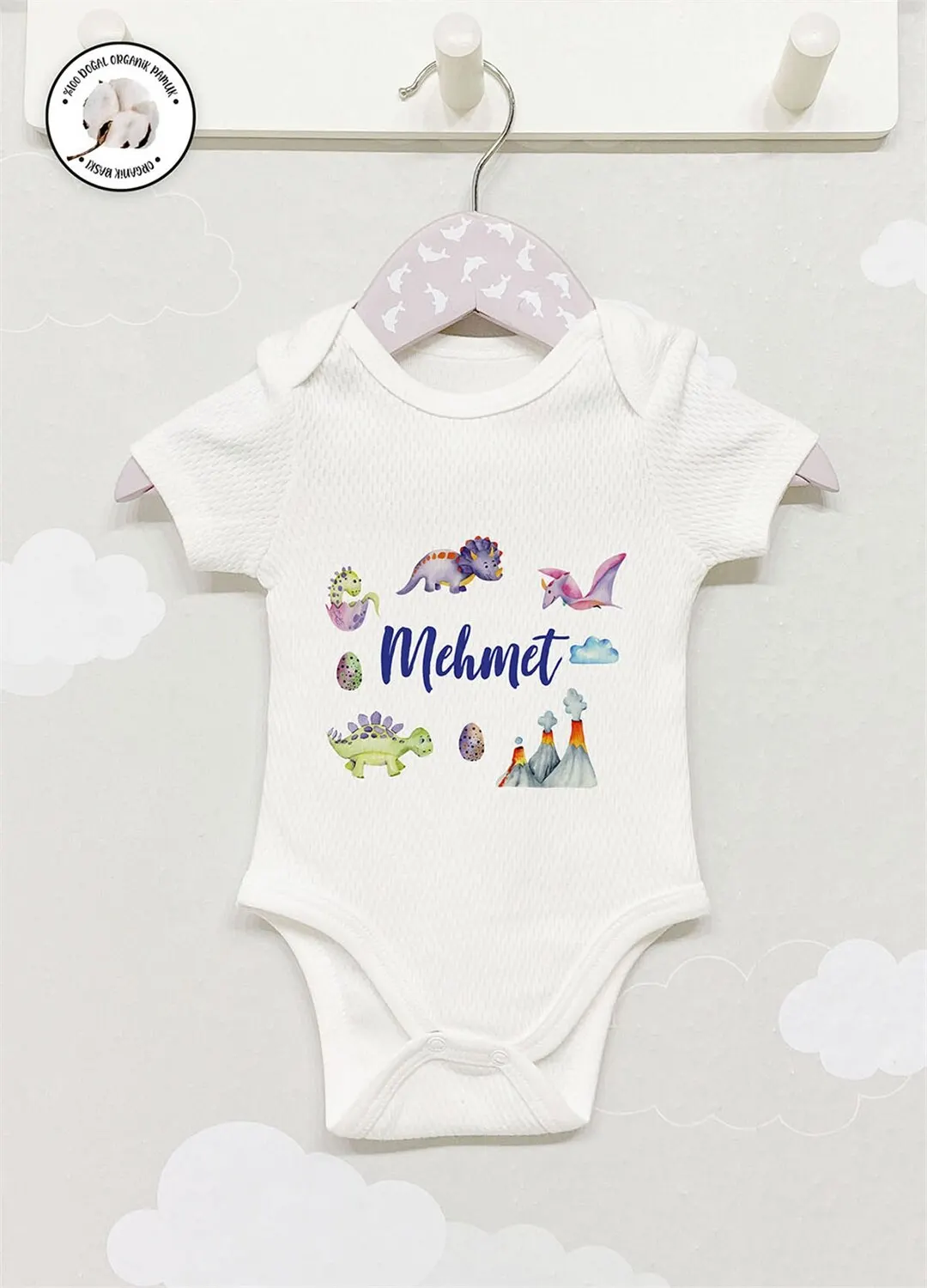 

Organic Cotton Fabric Girls Boy Baby Body Personalized Outfit Custom Clothes Winter Spring Romper Short Sleeve