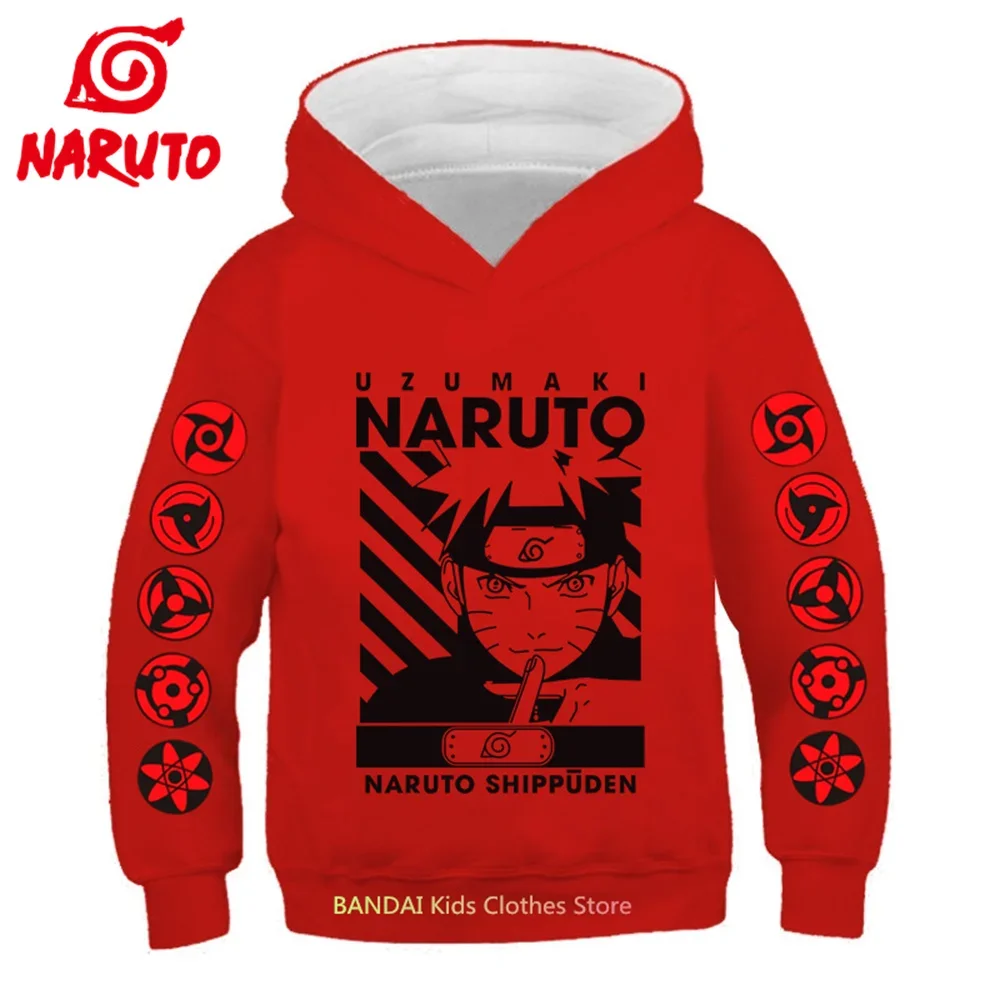 Anime Naruto Hoodie Children's Clothing For Girls Baby Boy Clothes Autumn Warm Sweatshirts Coats Cartoon Clothes Hoodie 2023