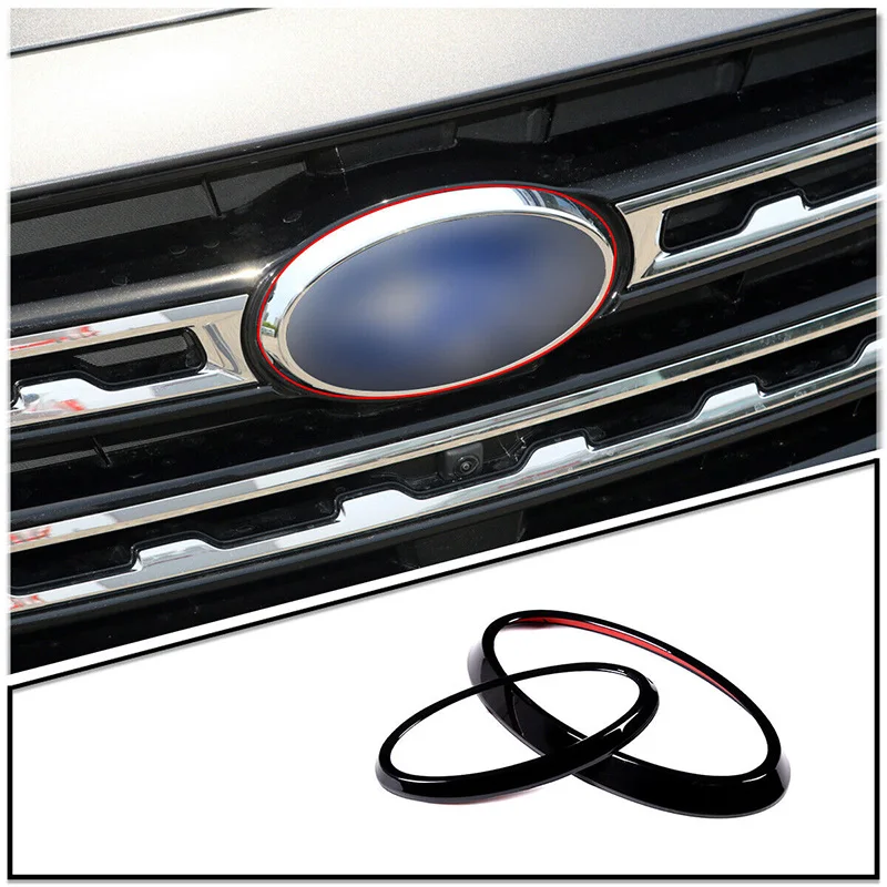 Front Rear Car Logo Emblem Badge Ring Cover Trim Decoration ABS Fit for Subaru Forester Outback  XV 2022+