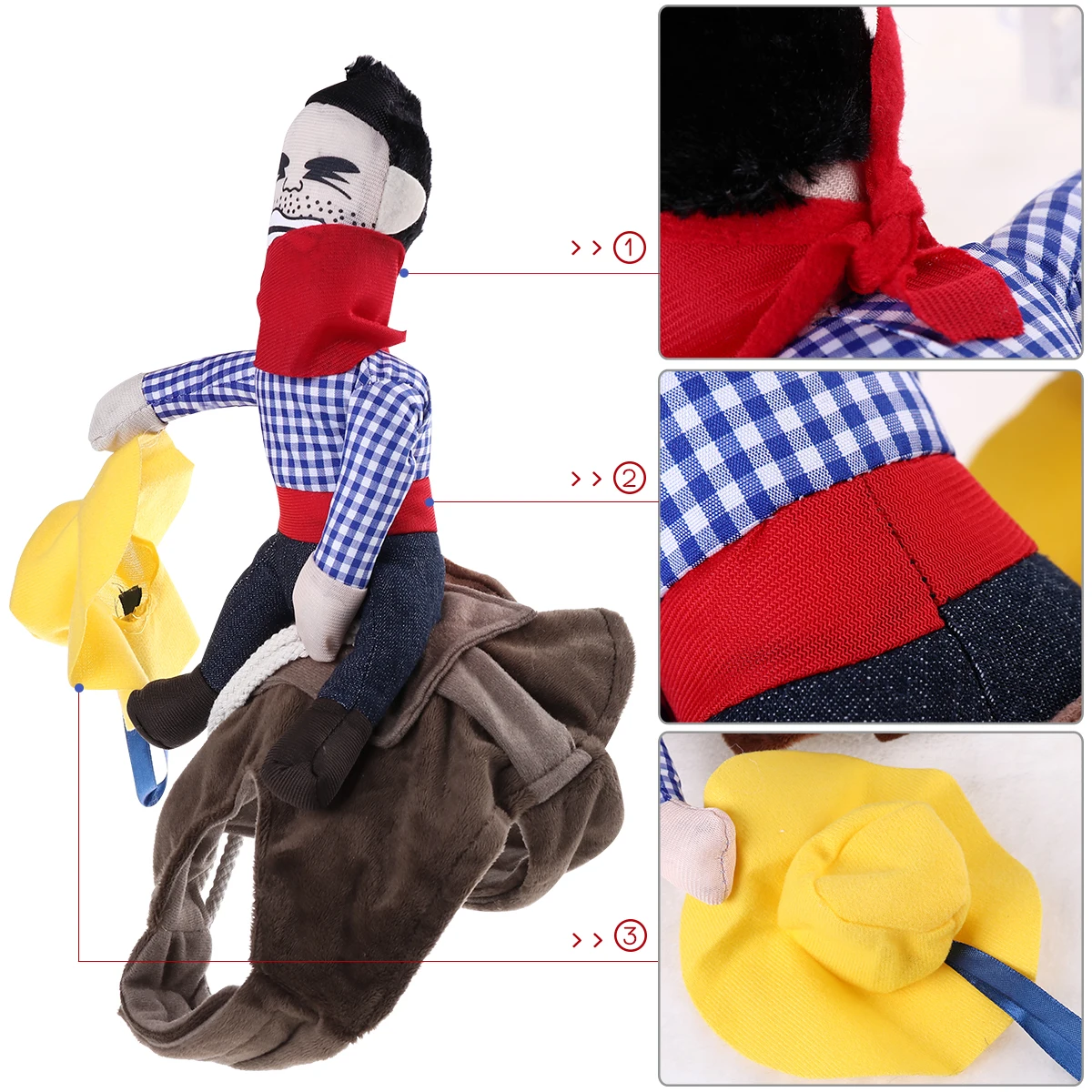 

Denim Pet Costume Dog Rider Style Suit For Maltese Corgi French Bulldog Size L Breathable Comfortable Pet Apparel For