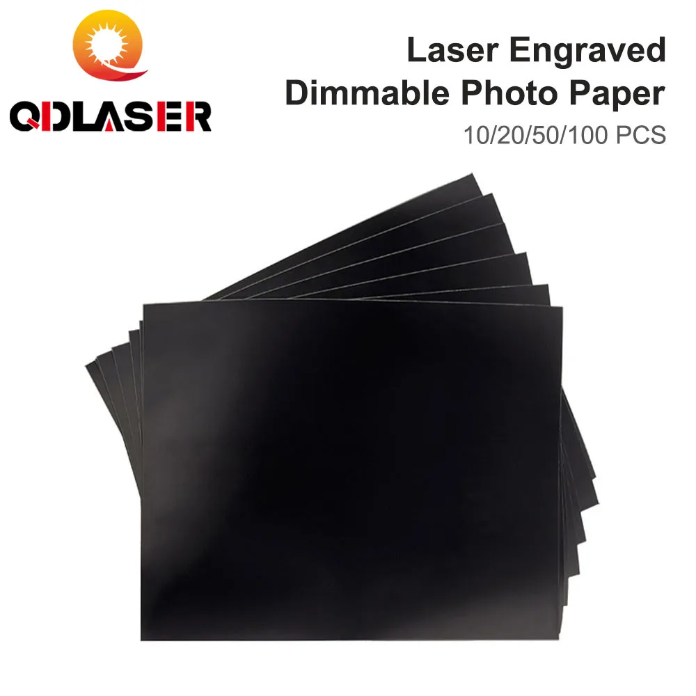 QDLASER Laser Engraved Dimmable Photo Paper for Spot Quality Debugging and Sample Testing for Laser Engraving Cutting Machine