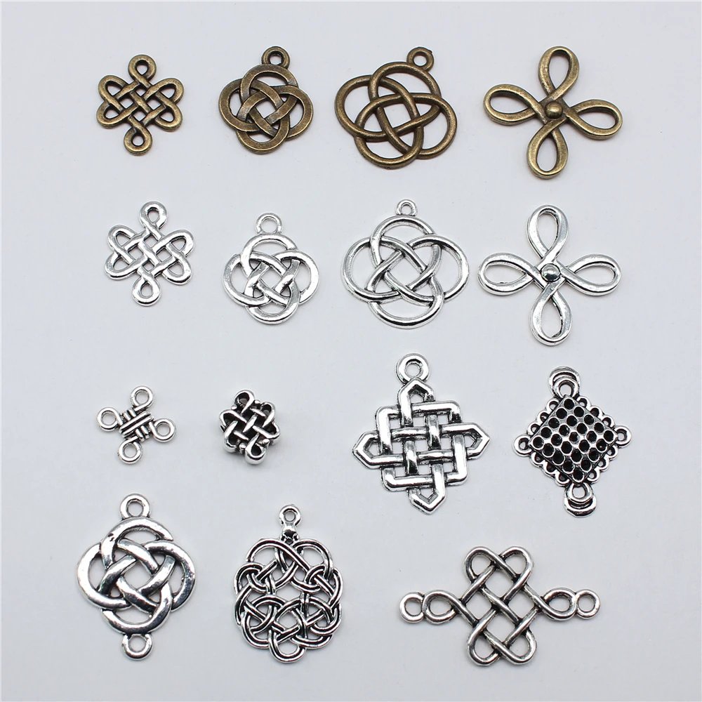 20 sztuk chińskich węzłów do tworzenia biżuterii Chiński styl Lucky Knot Charms do tworzenia biżuterii