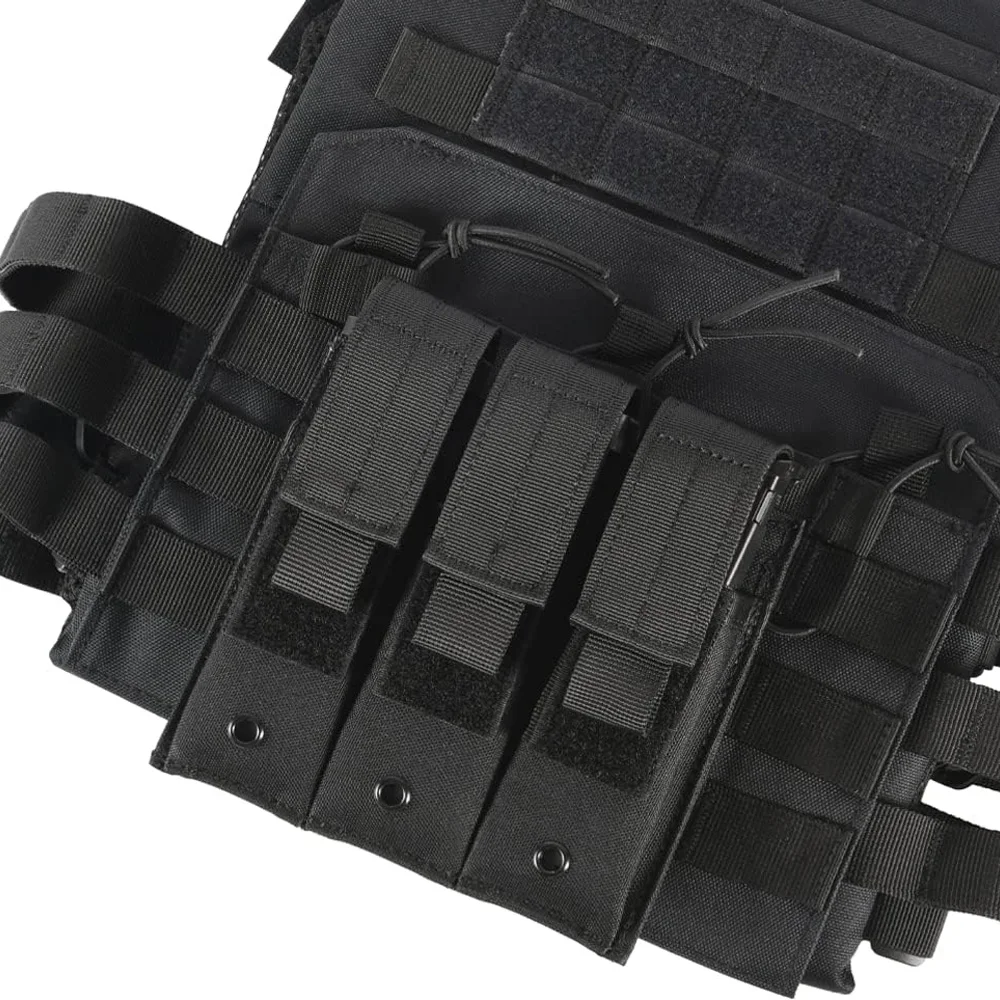 Bolsa para revistas de 9mm, bolsa individual doble Mag, Molle para exteriores, bolsa para revistas abierta para Glock M1911 92F, bolsa para antorcha, bolsa Triple