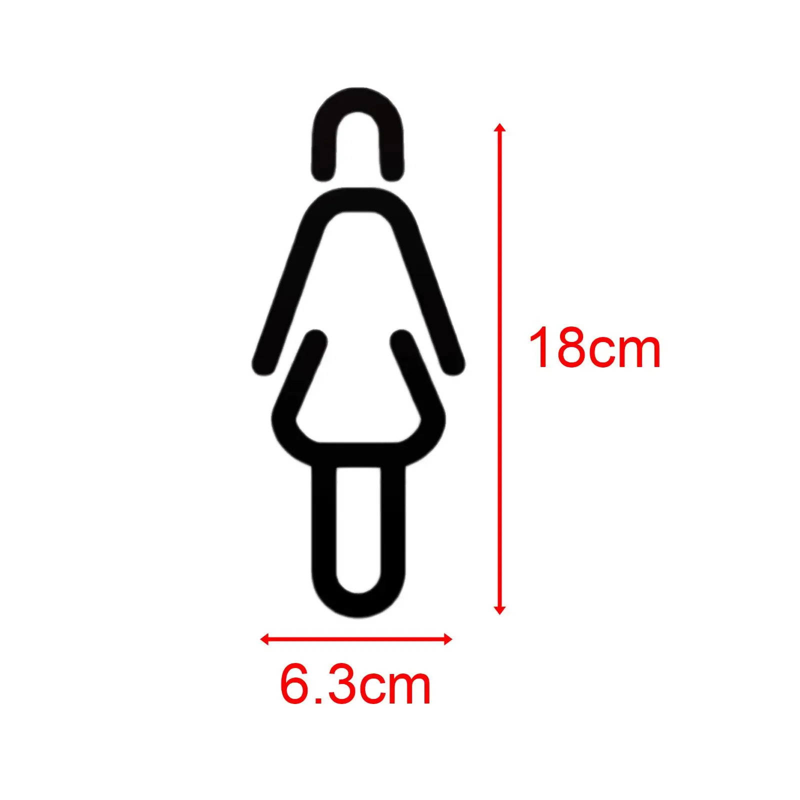 Man and Woman Toilet Sign WC Stickers Restroom Sign Toilet Symbol Sign for Shop image 6