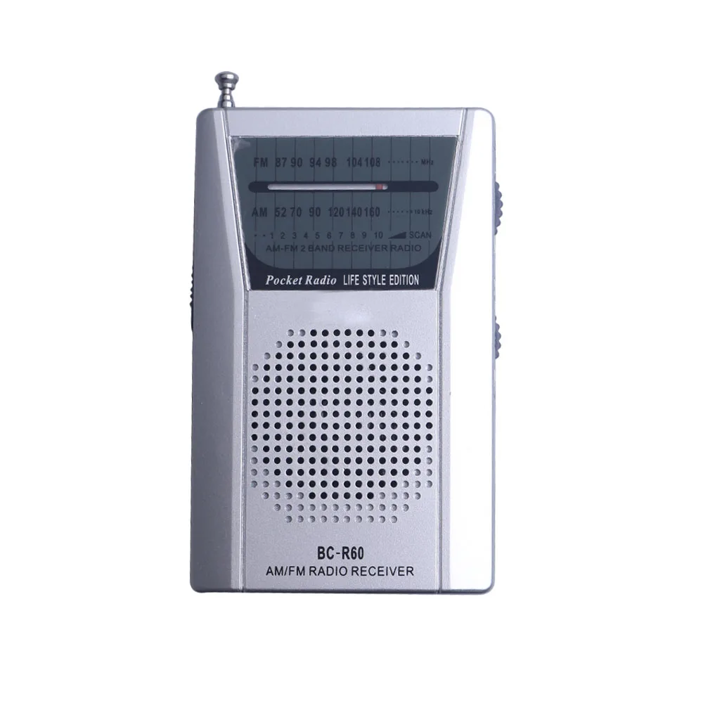 Mini reproductor de música de radio portátil de bolsillo operado por altavoz inalámbrico con batería 2AA para casa/exterior