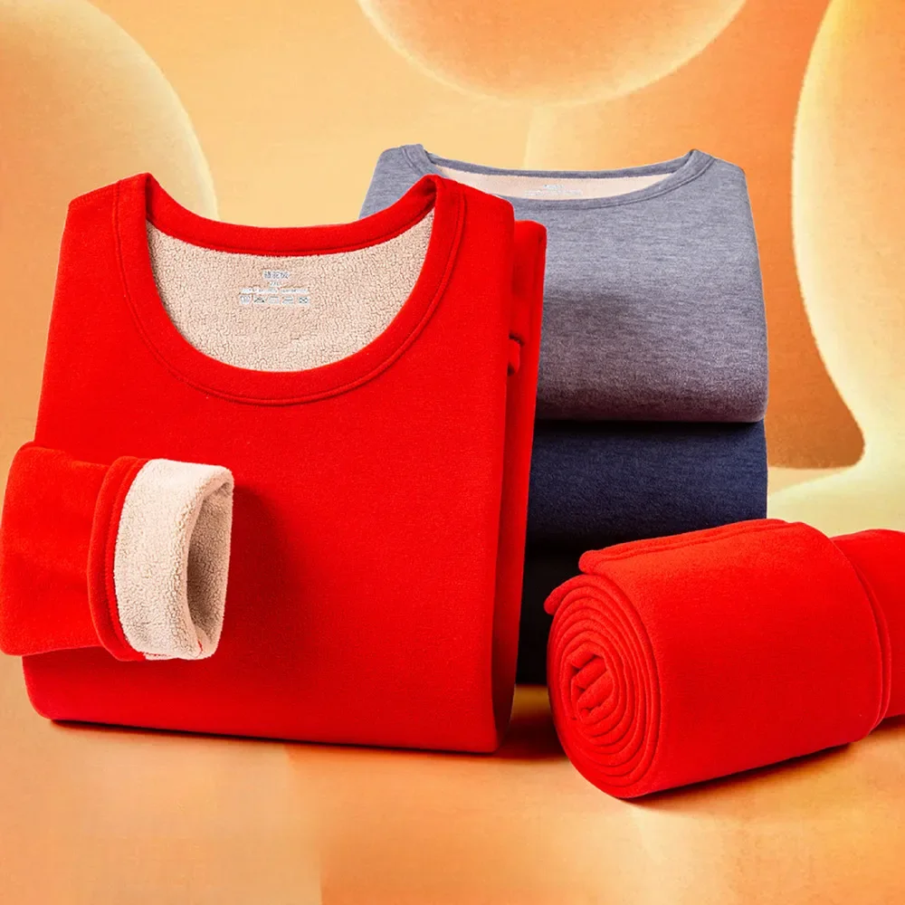 Large Size 8XL Mens Thermal Underwear Sets Autumn Winter Leisure  Solid Color Long Johns Keep Warm Cold Weather Thermal Clothing