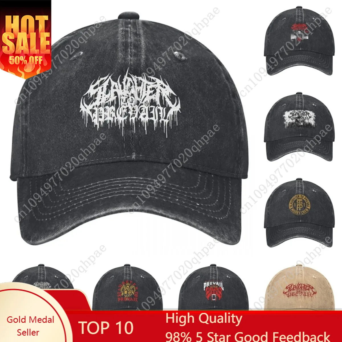 

Slaughter To Prevail Fan Made Unisex Baseball Cap Russia Rock Distressed Denim Washed Hat Cap Casual Outdoor Adjustable Headwear