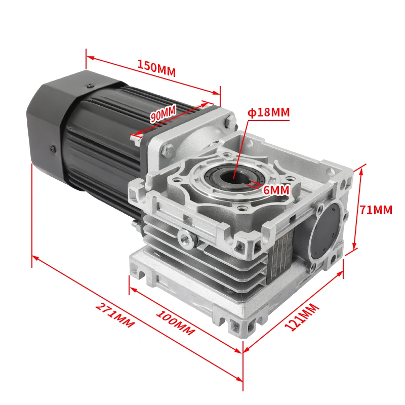 120W 220V/110V 50/60HZ Motore riduttore a vite senza fine AC a coppia elevata a bassa velocità RV040 con regolatore di velocità CW CCW Foro di uscita diametro 18mm