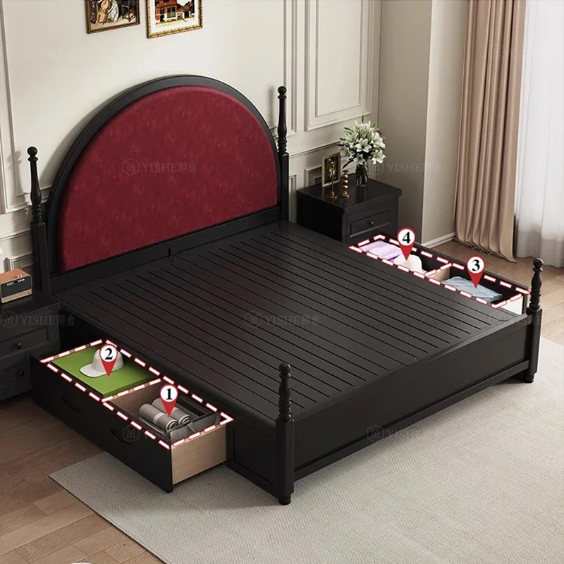 Bedframe Modern Beds Bed Frame Luxury Single Bedroom Furniture Family Double Twin Base Queen Size Frames Home Upholstered WW