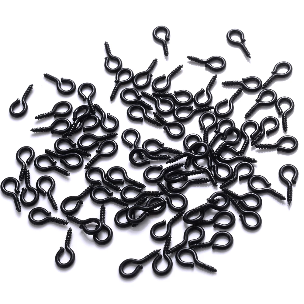 100pcs/Lot 4x8mm Colorful Eyepins For Jewelry Making Findings Eyelets Screw DIY Bracelet Necklace Earring Keychain Accessories