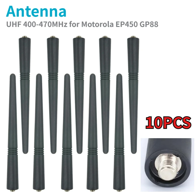 

10PCS 14CM UHF 400-470MHZ Antenna for Motorola EP450 CP040 CP200 EP450 GP68 GP88GP300 GP340 HT1250 PR860 PRO2150 Walkie Talkie