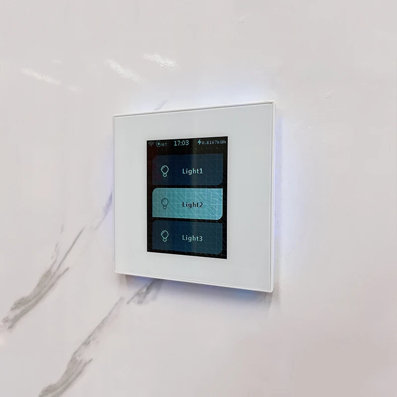 الشركة المصنعة للمنزل الذكي 1/2/3 ستارة LCD الذكية مفتاح إضاءة الجدار يعمل مع تطبيق Tuya Alexa Google Control