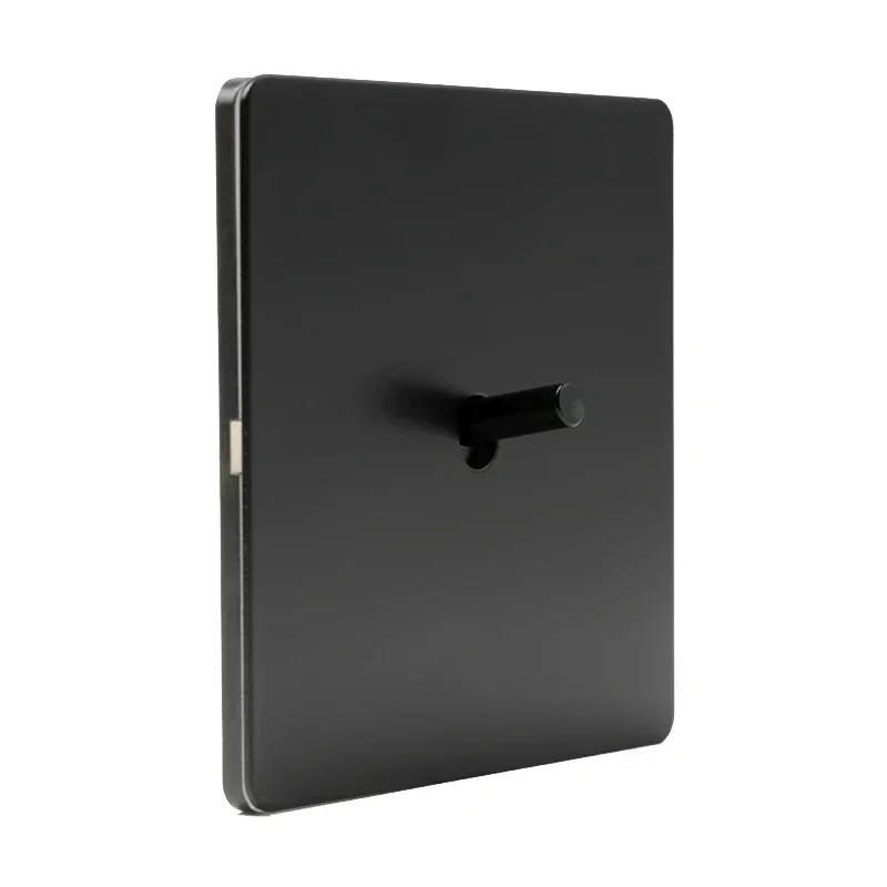 Applique murale noire en acier inoxydable 256, 1-4 boutons, interrupteur à 2 voies, prise UE, amélioration de l'habitat