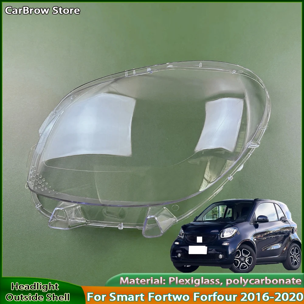 

Для Smart Fortwo Forfour 2016-2020 автомобильная передняя фара, крышка объектива, авто корпус, абажур, крышка фары, крышка фары