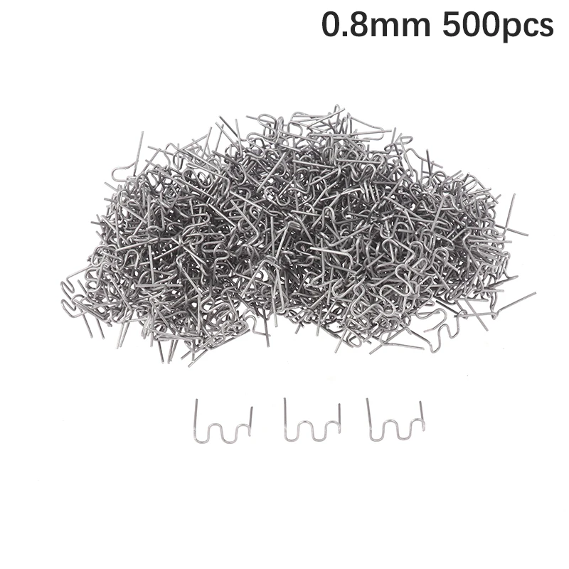 500Pcs 0.6/0.8mm Hot Stapler Staples For Plastic Welder Plastic Repair Standard Pre Cut Wave Staples Welding Soldering Tools