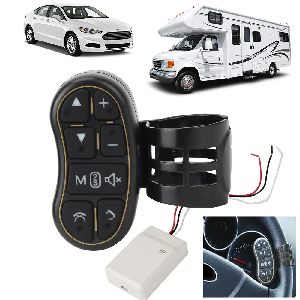 

Camper RV Steering Wheel Buttons Wireless Remote Control Buttons On The Steering Wheels Car Player Switch Automobile Accessories