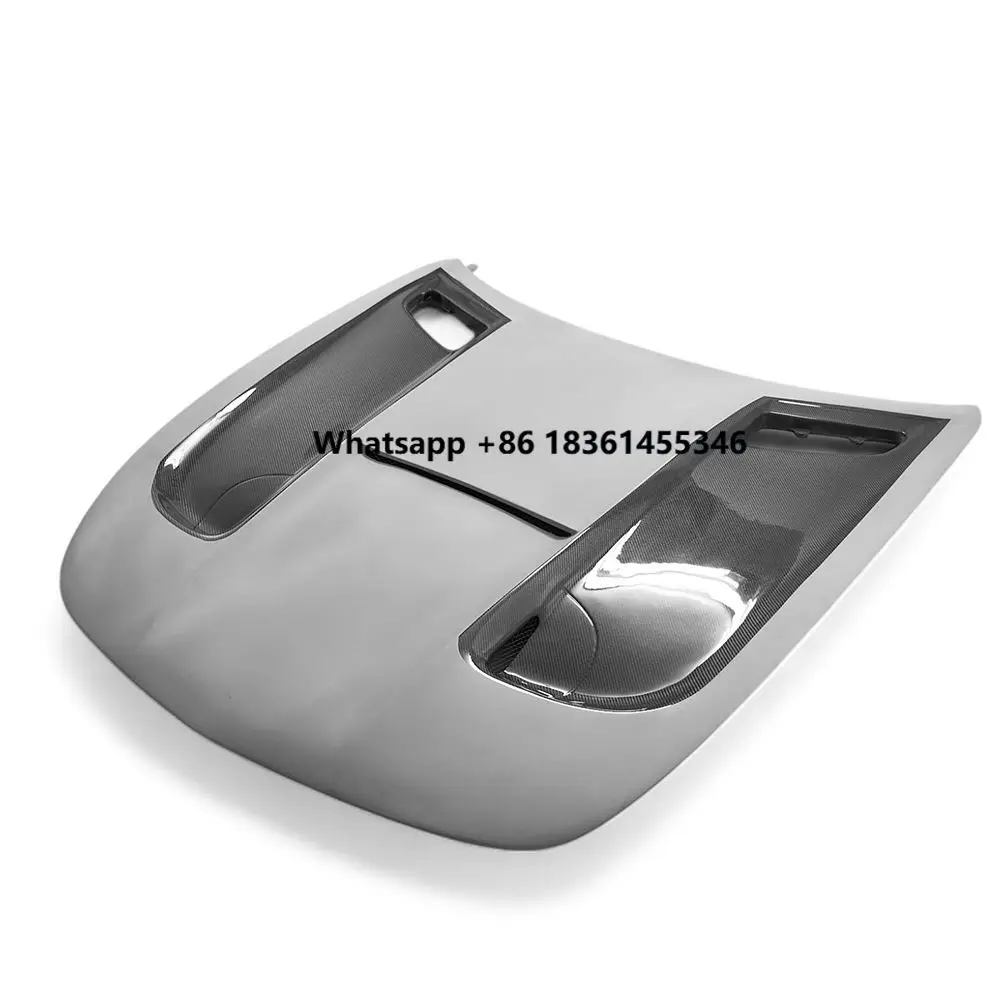 

for Gt Gtc Gts Gtr Carbon Bonne 100% tested BS Style Half Carbon Fiber Fibre Vent Front Engine Bonnet Hood