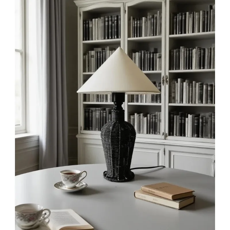 Table lamp New Chinese style silent wind table lamp Living room study table lamp