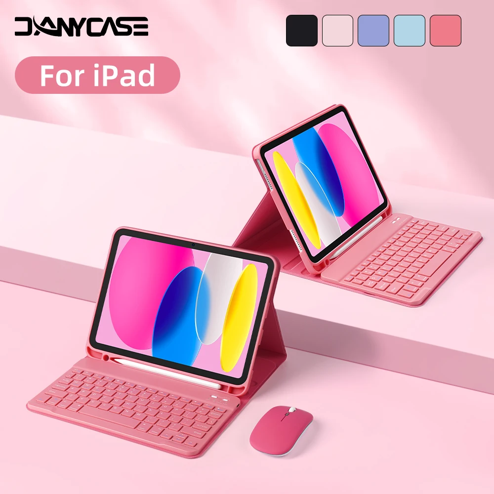 

Tablets Keyboard Case For ipad a16 11th 10th generation Air 11 M2 M3 M4 2026 Air4 Air5 10.9 Case Pro 11 Cover with Pencil Holder