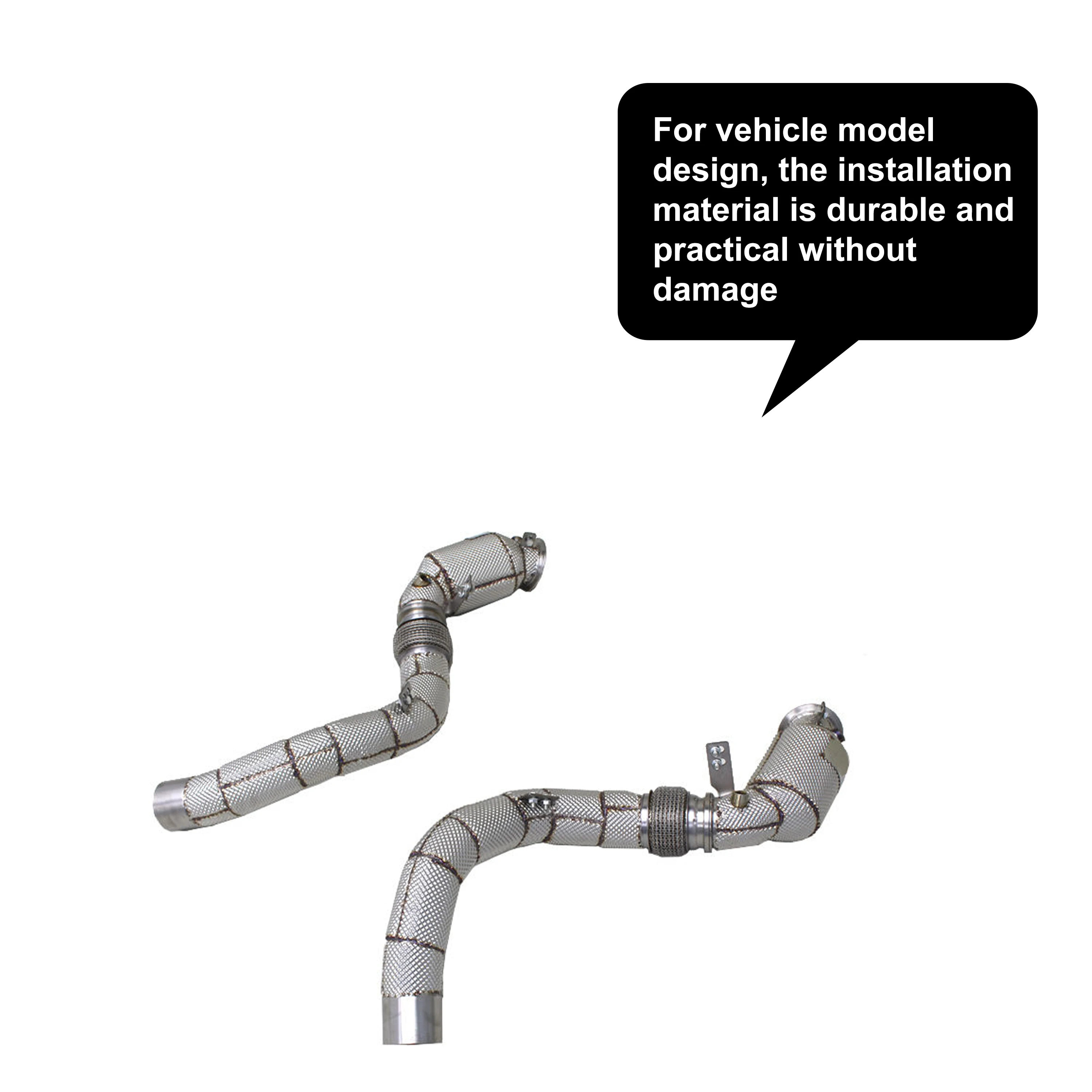 ACE Auspuffsysteme Hochleistungs-SUS304-Downpipe für BMW F95 X5M F96 X6M 4.4T LCi S68 Auspuffrohr mit Hitzeschutz – Detail 9