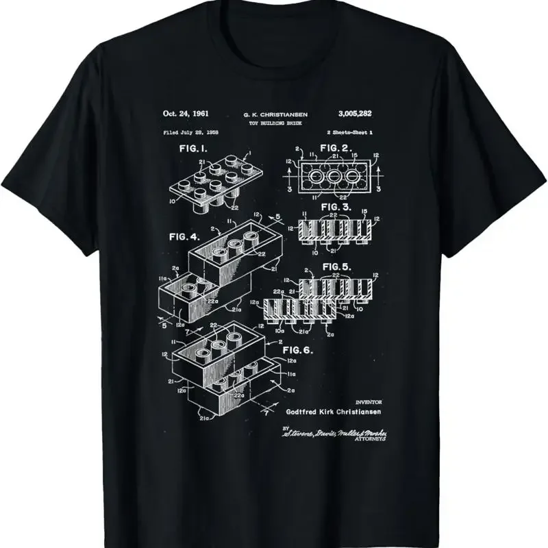 Toy Building Brick Patent T Shirt