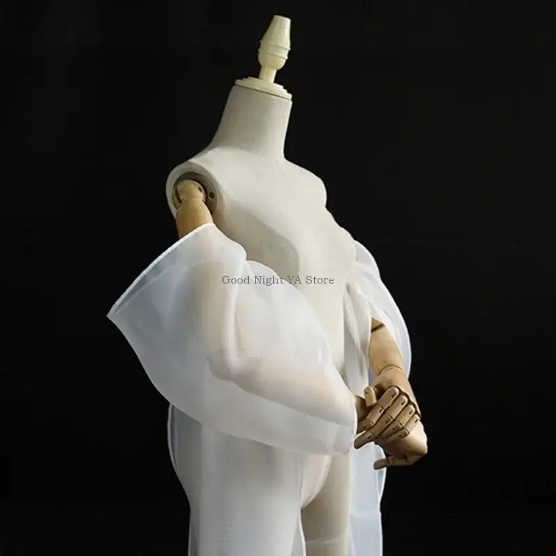 

Прозрачные прозрачные свадебные нарукавники Элегантные свадебные рукава Аксессуары для одежды со скользящим и плавающим дизайном