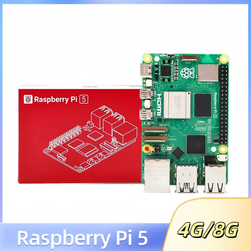 Raspberry Pi5-modelo Original oficial Pi 5, USB3.0, Cortex-A76, Linux, 4GB / 8GB de RAM, opción