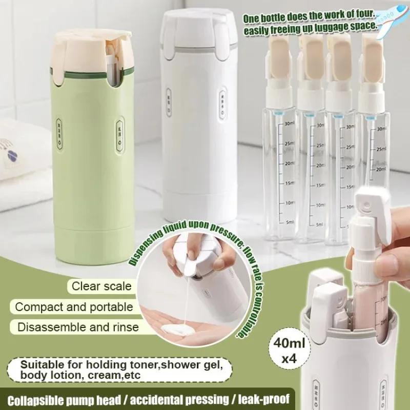 Auslaufsichere, nachfüllbare Reiseflaschen, tragbares Kosmetikset, Shampoo, Conditioner, Duschgel, Kit, Toilettenartikel, Zubehör, TTRavel