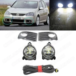 Car Lights For VW Golf 5 A5 MK5 2004 2005 2006 2007 2008 2009 Front Bumper Fog Light Lamp With Led Bulbs / Grille / Wire