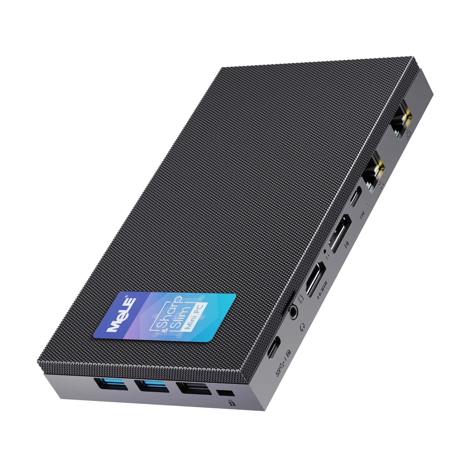 MeLE Fanless N100 Mini PC 2.5 Gigabit Ethernet Dual LAN,Full Function USB Type-C, Micro Desktop Computer QuieterDL