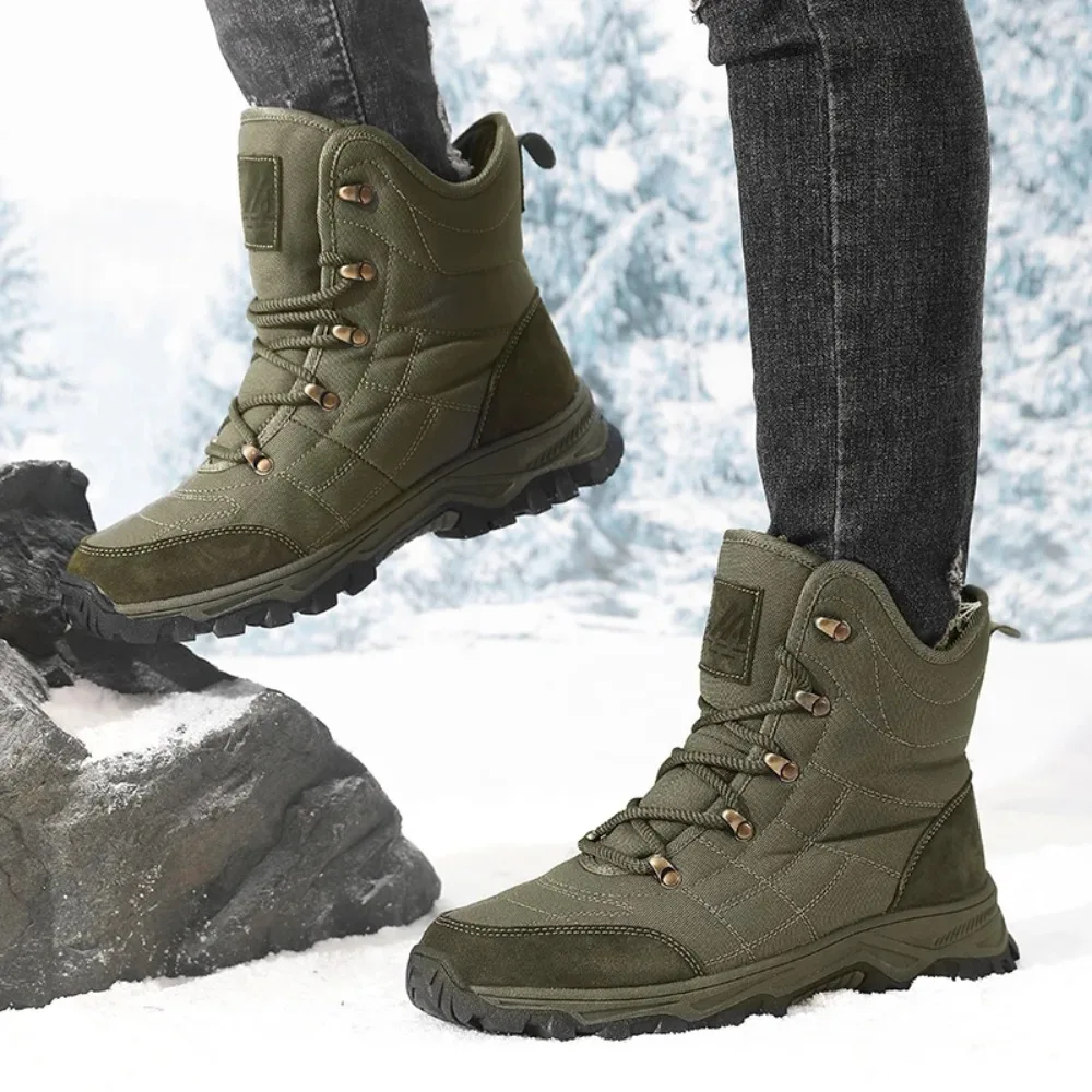 

Men's boots autumn and winter waterproof casual snow boots non-slip comfort high-top outdoor boots fashion youth plus size boots