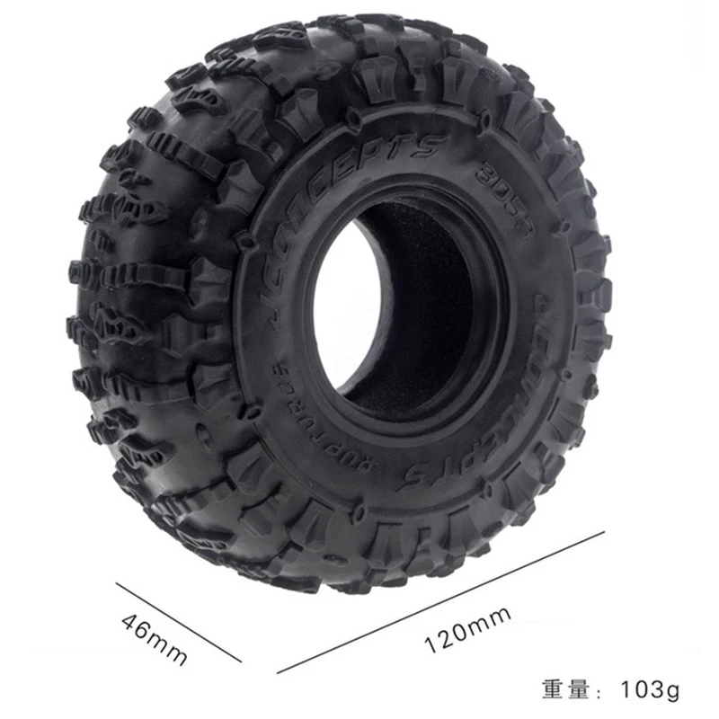 RC Car 4pcs 1.9inch 2.2Inch Jconcepts Rubber Tyre Wheel Tires For 1/10 Rc Crawler Wraith Trax Rr10 Scx10 Wrangler Wheel