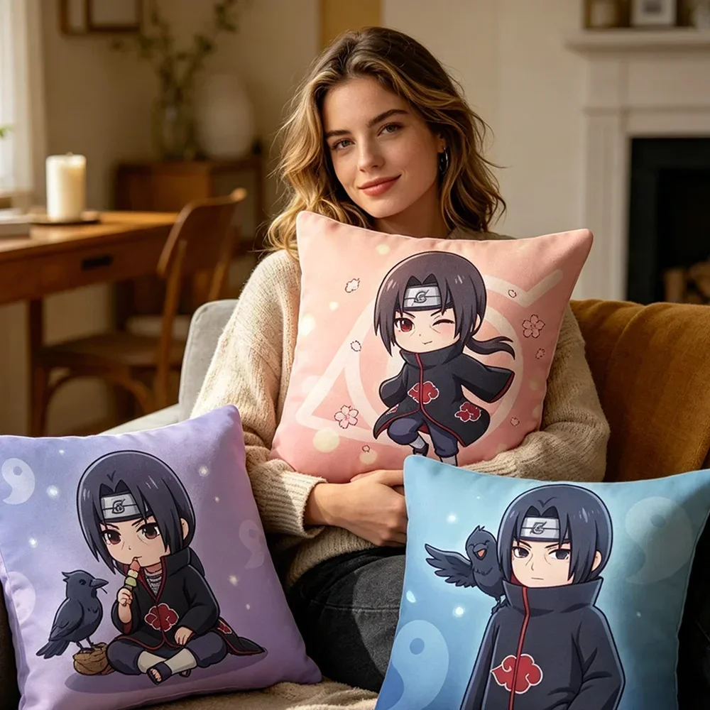 Uchiha Itachi Holiday Gift Pillow Cover Wrinkle Resistant Soft Cushion Cover Office Nap Sofa Bed Decorative Throw Pillow Covers
