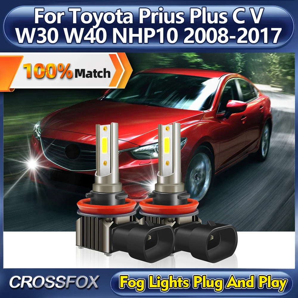 20000LM CSP Chips Auto Fog Lamps 120W Wireless Car Lights 12V 6000K For Toyota Prius Plus C V W30 W40 NHP10 2008-2015 2016 2017