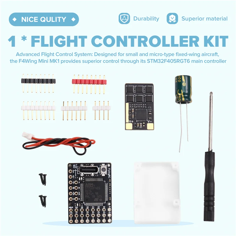 C9-Advanced F4wing Mini MK1 Flight Controller Set mit STM32F405 und 40A Mini ESC für Micro Fixed-Wing Craft – AP/BF/INAV Ready