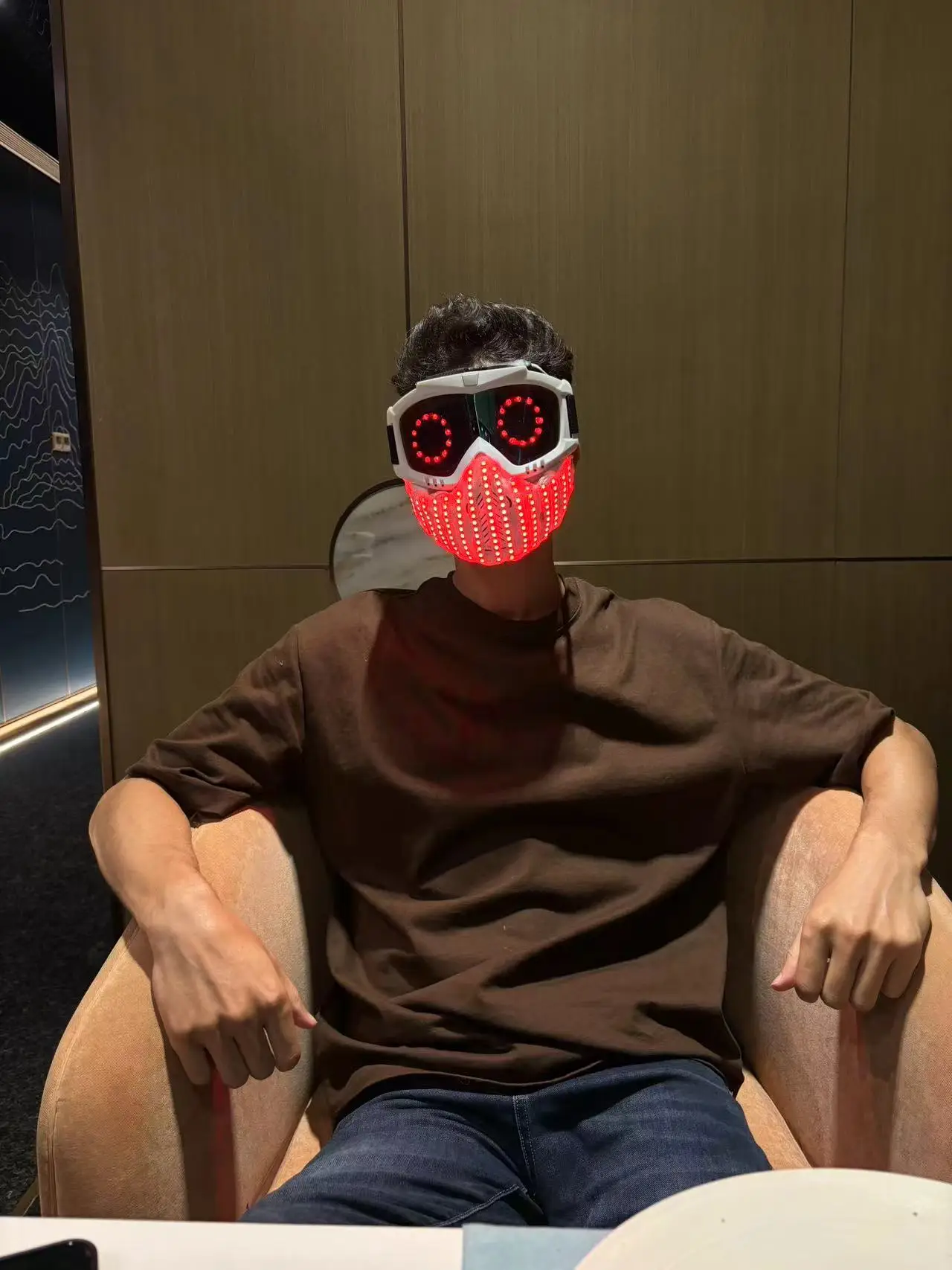 Dynamic LED Mask Casual Multi-modes Lighting Halloween Holiday Music Show Performance LED Mask