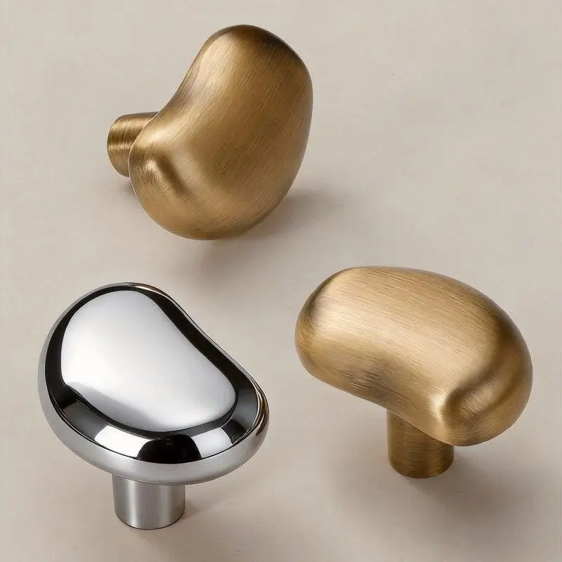 Bright Silver Small Handle Single Hole Modern Metal Pull for Furniture Wardrobe Kitchen Cabinet Drawer Door Enhancer