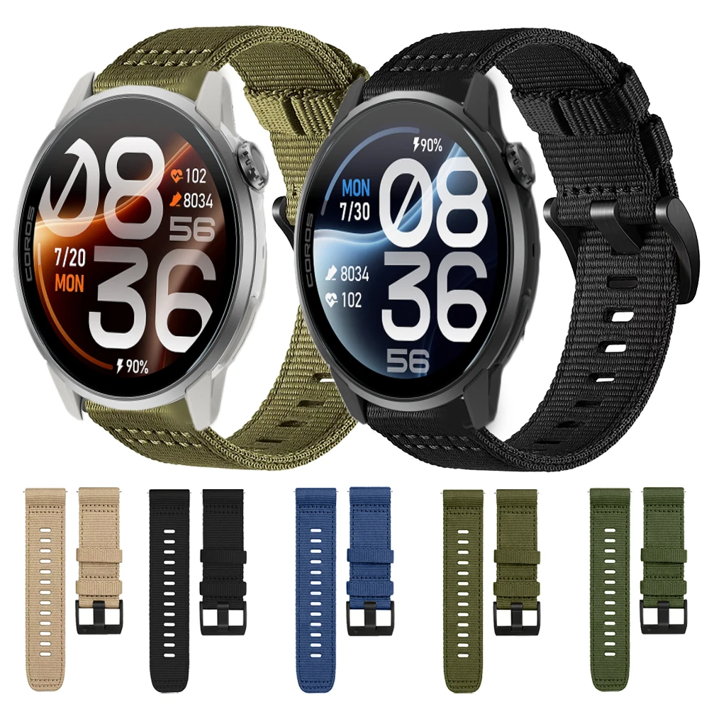 Rugged Nylon Strap For COROS PACE 4Pro 4 3 / APEX 2 Pro / PACE Pro Strap For COROS APEX 4 42mm Bracelet Watchband Accessories