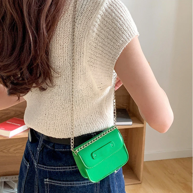 Korean Fashion Luxury Shoulder Bags Mini Square PU Leather Lipstick Toiletry Crossbody Bags for Women 2023 Coin Handbags Purses