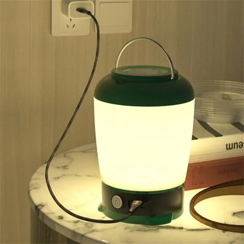 

Emergency Lantern Micro-usb Charging 2000 Mah Camping Equipment Tent Lantern With Hook Abs Light Accessory Lighting Lamp