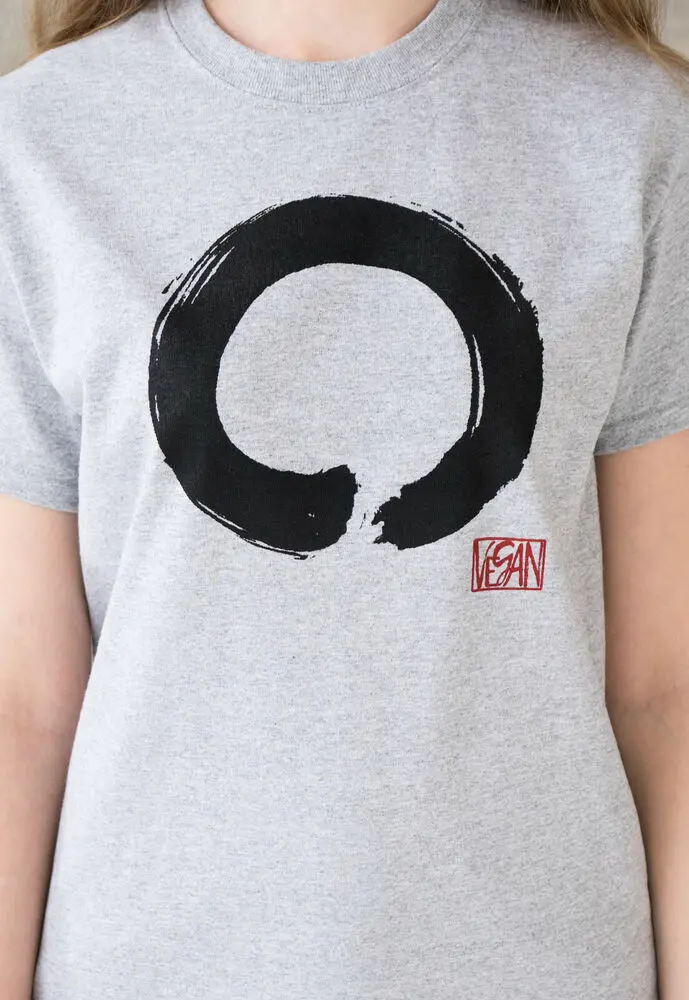 Vegan T Shirt Enso Circle Buddhist Buddha Gifts Gift ALF Printed Mens Womens Tee  High Quality 100%Cotton Short Sleeve