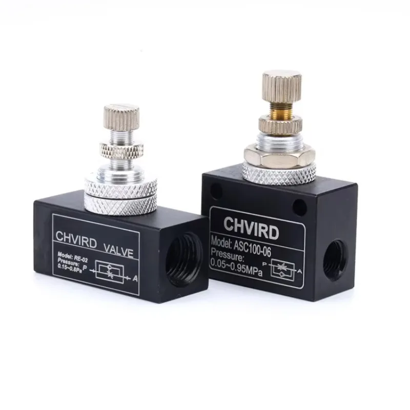 

Pneumatic One-way Throttle Asc100/200 Precision Speed Regulating Valve Re-6/8/10 Adjustable Flow Control Valve